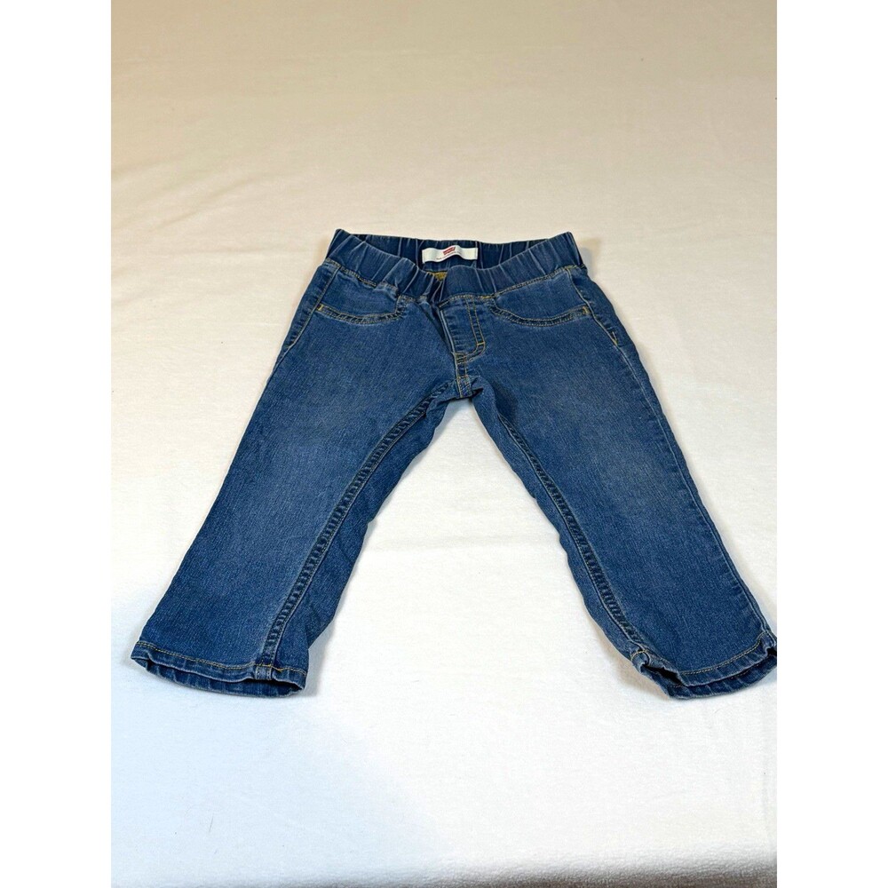 Levi's Boys 2T Medium Wash Blue Denim Pull-On Jeans Elastic Waist